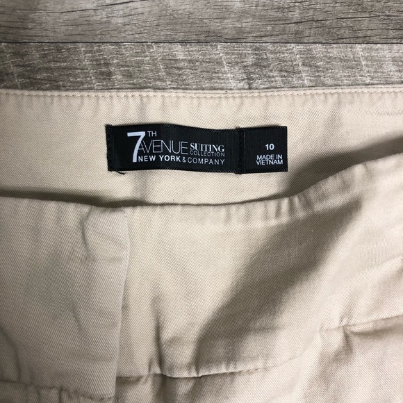 New York & Company 7th Avenue Khaki Ankle Pants - Picture 2 of 5